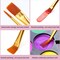 Acrylic Paint Brushes, 6 Packs/60 pcs Nylon Hair Paint Brush Set for All Purpose Oil Watercolor Painting Artist Professional Kits (Pink)